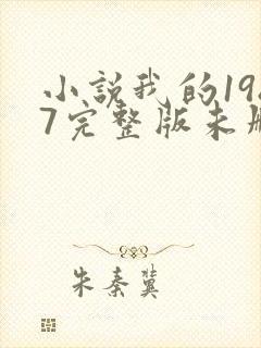 小说我的1987完整版未删减小说
