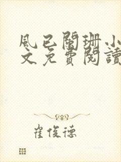 风已阑珊小说全文免费阅读最新章节封面