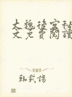 大魏后宫秘史全文免费阅读笔趣阁封面