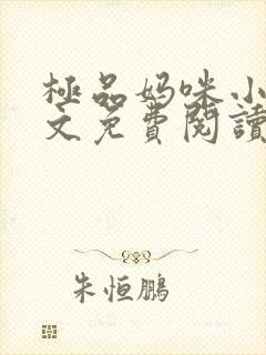 极品妈咪小说全文免费阅读