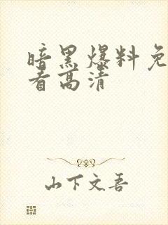 暗黑爆料免费观看高清