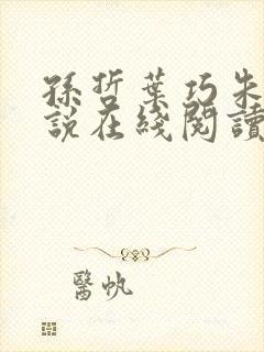 孙哲叶巧朱颜小说在线阅读封面