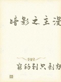 暗影之主漫画封面