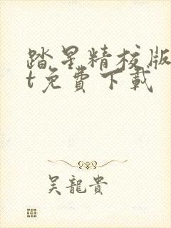 踏星精校版txt免费下载