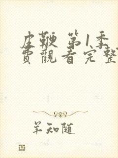 皮鞭 第1季免费观看完整版在线全集