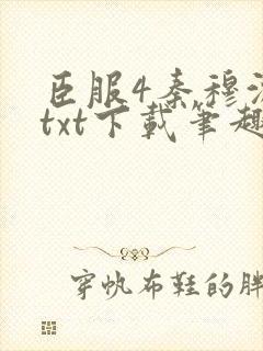 臣服4秦穆沈流txt下载笔趣阁