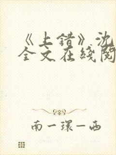 《上错》沈南初全文在线阅读笔趣阁