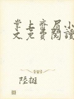 掌上齐眉小说全文免费阅读笔趣阁封面