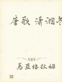 唐歌 潇湘冬儿封面