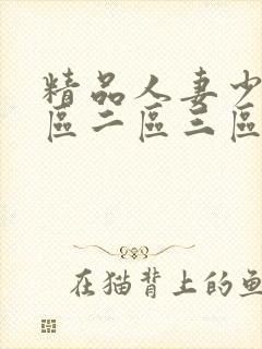 精品人妻少妇一区二区三区不卡封面