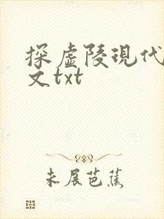 探虚陵现代篇全文txt
