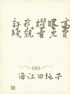 许我耀眼高清在线观看免费完整版