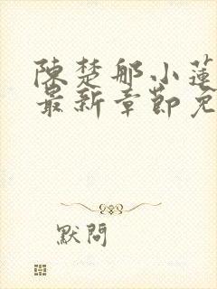 陈楚那小莲小说最新章节免费阅读封面