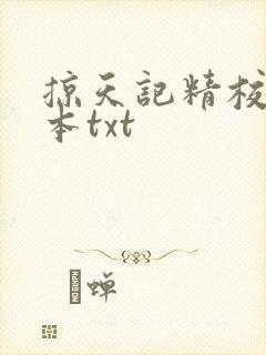 掠天记精校版全本txt