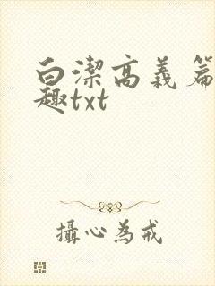 白洁高义篇笔阁趣txt