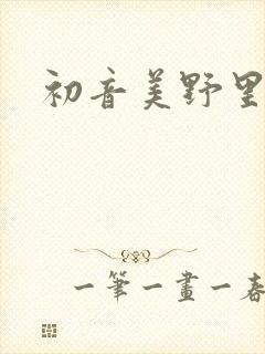 初音美野里封面