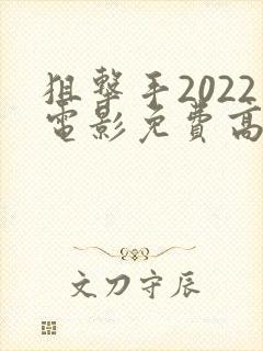 狙击手2022电影免费高清观看完整封面