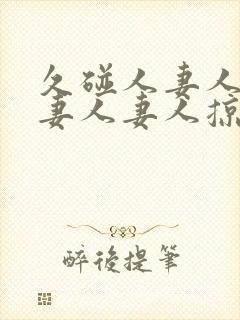 久碰人妻人妻人妻人妻人掠