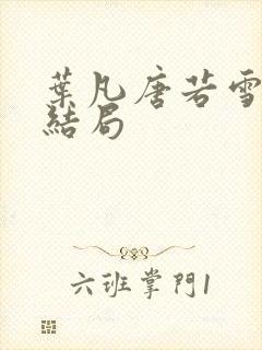 叶凡唐若雪医婿结局封面