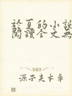 于夏的小说免费阅读全文无弹窗