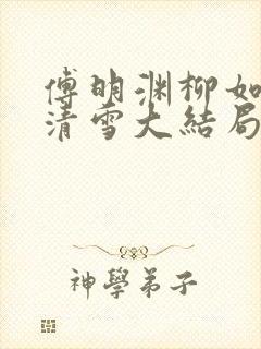 傅明渊柳如嫣林清雪大结局封面