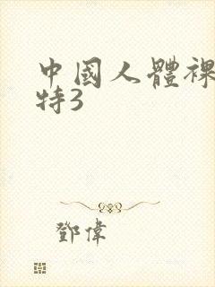 中国人体裸体模特3封面