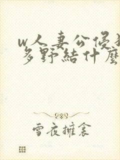 w人妻公侵犯波多野结什么销售