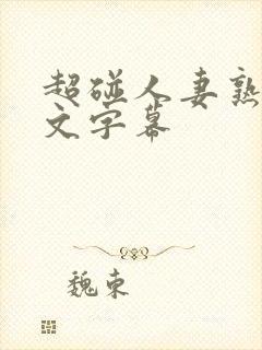 超碰人妻熟女中文字幕