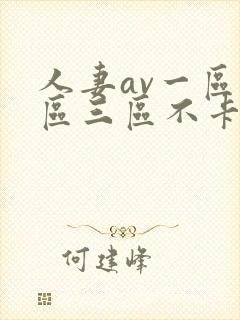 人妻av一区二区三区不卡