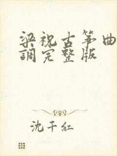 梁祝古筝曲谱d调完整版