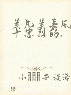 叶凡叶长风一门十忠烈的,封面