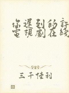 你迟到的许多年电视剧在线观看免费