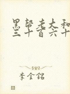 黑帮老大和我的三十百六十五天无删减