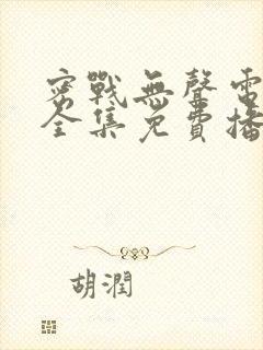 密战无声电视剧全集免费播放 视频