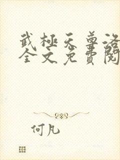 武极天尊洛无书全文免费阅读