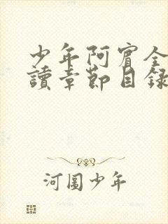 少年阿宾全文阅读章节目录