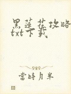 黑莲花攻略手册txt下载