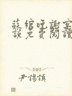 苏绾晚谢宴宁小说免费阅读无弹窗