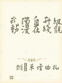 我独自升级第季动漫在线观看第一季封面