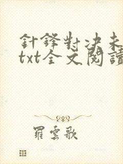 针锋对决未删减txt全文阅读封面