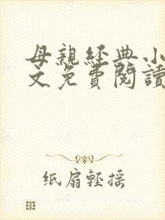 母亲经典小说全文免费阅读封面