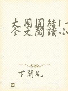 大团圆结1一6全文阅读小说封面