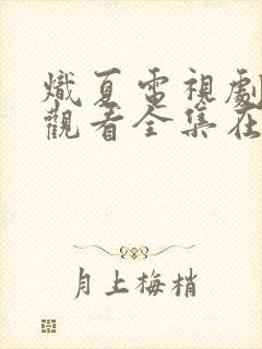 炽夏电视剧免费观看全集在线播放