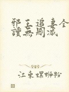 邪王追妻全文阅读无删减