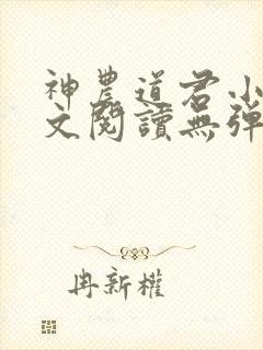 神农道君小说全文阅读无弹窗封面
