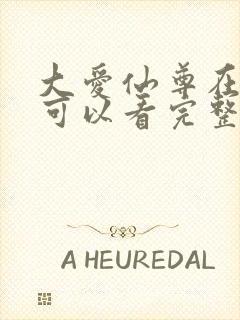 大爱仙尊在哪里可以看完整版封面