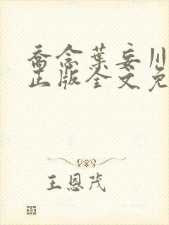 乔念叶妄川小说正版全文免费阅读封面