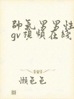 帅气男男性行为gv视频在线看封面