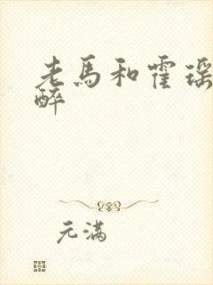 老马和霍瑶瑶喝醉