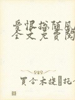 爱恨总随风小说全文免费阅读